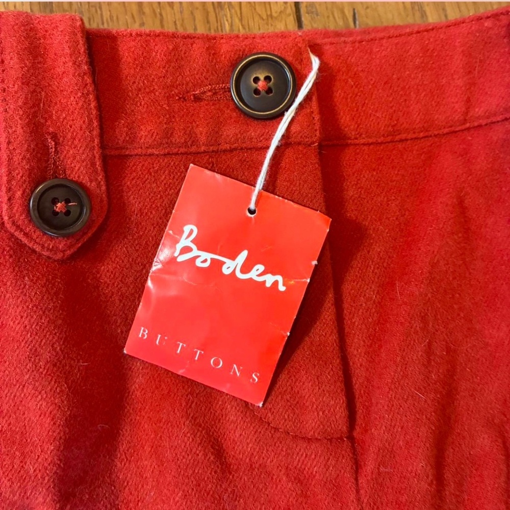 Boden wool and angora lined Red Pencil Skirt